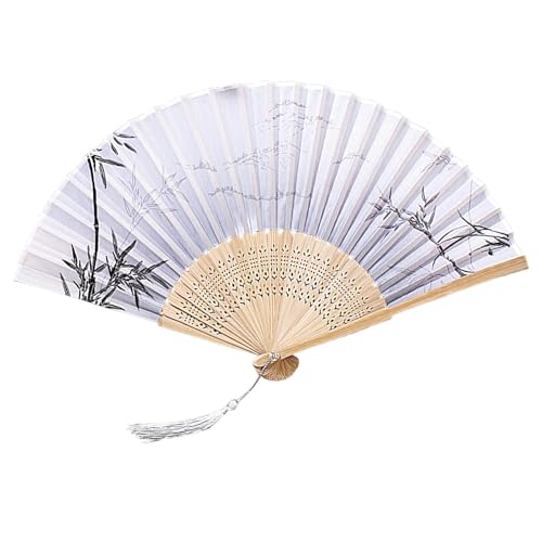 Sommer Klappventilator, tragbarer chinesischer Klappventilator, faltbare Dekoration im chinesischen Stil, faltbarer chinesischer Papierventilator für Schlafzimmer, Büro, zu Hause, Partyveranstaltungen von ycezw