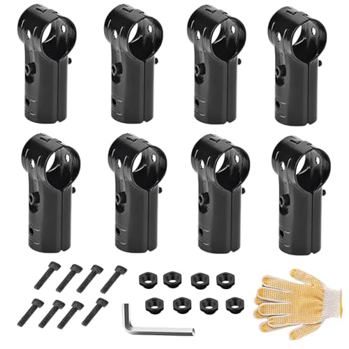 T-Rohrschellen - 8 Stück 1 Zoll Edelstahlpfosten mit Sechskantschlüssel | Zuverlässiges Link-Kit Handlauf, und Regalinstallation, kommt Handschuhe sichere Handhabung, robustes Metall oder T-Rohrschellen - 8 Stück 1 Zoll Edelstahlpfosten mit Sechskantschlüssel | Zuverlässiges Link-Kit Handlauf, und Regalinstallation, kommt Handschuhe sichere Handhabung, robustes Metall oder von ycezw
