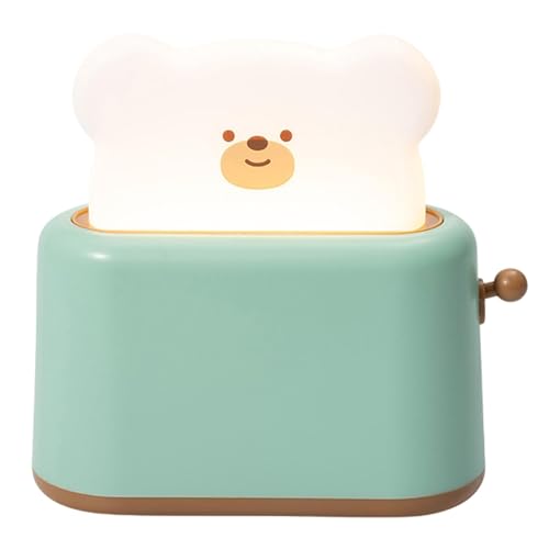 Toast Kleine Schreibtischlampe, LED-Brotlampe mit variabler Intensität | LED-Beleuchtung für gegrilltes Brot, eine dimmbare Nachttischlampe, Timer für Schlafzimmer von ycezw