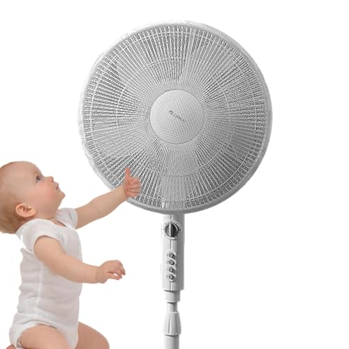 Ventilator Staubdichte Sicherheitsschutz, Cute Mesh Elektrischer Ventilator Protector | Soft-Nettofan-Schutz mit Anti-Pinch-Design für Kinder, finger-sichere runde Sockel Lüfterwächter für von ycezw
