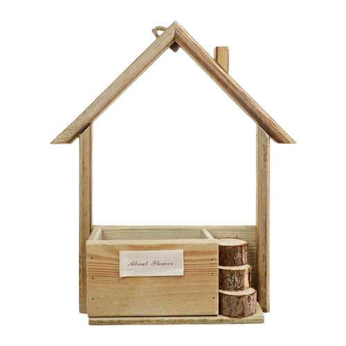 Wandmontierte Pflanzer, Haus Holzpfanne | Kompakte florale Anzeigebehälter mit Design, Innenwand Vase für Faux-Blumen, grüne Anordnung, Swände, Terrasse, Wohnzimmerdekor Wandmontierte Pflanzer, Haus Holzpfanne | Kompakte florale Anzeigebehälter mit Design, Innenwand Vase für Faux-Blumen, grüne Anordnung, Swände, Terrasse, Wohnzimmerdekor von ycezw