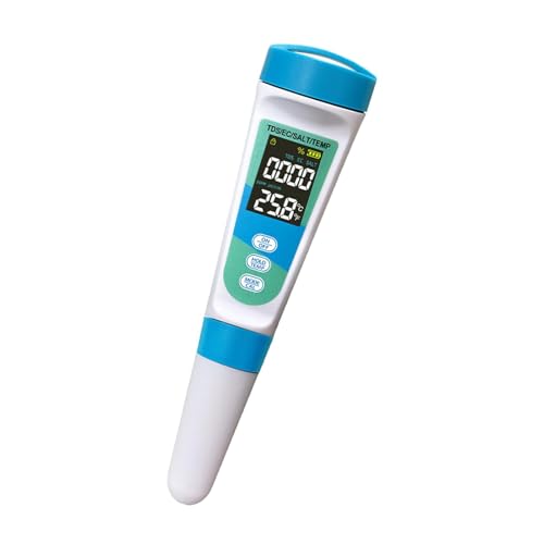 Wasserprüfung Mémeter, Salzgehalt Theke für Aquarium -TDS und digitale EC SALINITY TEST, 4 -in -Salz Multifunktionstester, Tragbares Testwerkzeug Für den Pool, Fisch von ycezw