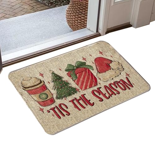 Weihnachts-Fußmatte, Weihnachten Willkommensmatte, Weihnachtsmatten, Weihnachtsmatten, Weihnachtsmatten, Outdoor-Weihnachtsmatten für Weihnachtsbäume, Fliesen, Boden Weihnachts-Fußmatte, Weihnachten Willkommensmatte, Weihnachtsmatten, Weihnachtsmatten, Weihnachtsmatten, Outdoor-Weihnachtsmatten für Weihnachtsbäume, Fliesen, Boden von ycezw