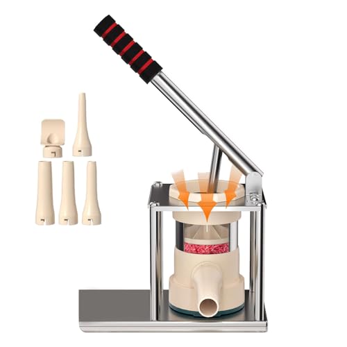 Wurst-Maschine - Vertikale Wurst-Füllvorrichtung, Wurst-Füllmaschine aus Stahl | Einstellbare Handwürste-Füllmaschine, Fleischfüllwerkzeug für Haushalt, Catering, Kochen Wurst-Maschine - Vertikale Wurst-Füllvorrichtung, Wurst-Füllmaschine aus Stahl | Einstellbare Handwürste-Füllmaschine, Fleischfüllwerkzeug für Haushalt, Catering, Kochen von ycezw