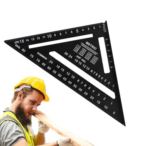 Ycezw Carré de Chapente - Carpenter Square, Speichermessgerät Werkzeug Square | Präzisionspositionierungseinrichtungen, Top-Werkzeuge, Dreieck-Metalllegierungsregel von ycezw
