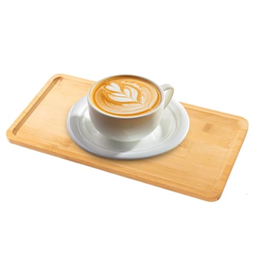 Ycezw Tablett aus Holz, Holz-Tablett | Holz Quadratische Rustikale Getränkehalter Tischtablett | Elegantes Dinner Servertablett Snackbrett für Kaffee Kerzenbrot von ycezw
