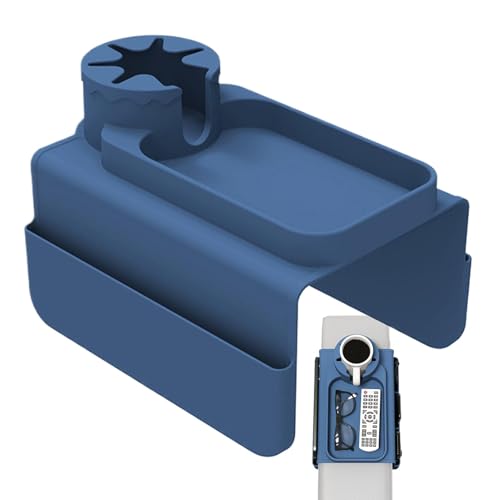 ycezw Anti-Rutsch-Sofa Armlehne Tablett, Silikon Sofa Tassenhalter Tablett, Anti-Rutsch-Armscheibe aus Silikon, Sofa mit Seitentasche Anti-Verschüttung-Getränkehalter für Telefon, Kaffee von ycezw