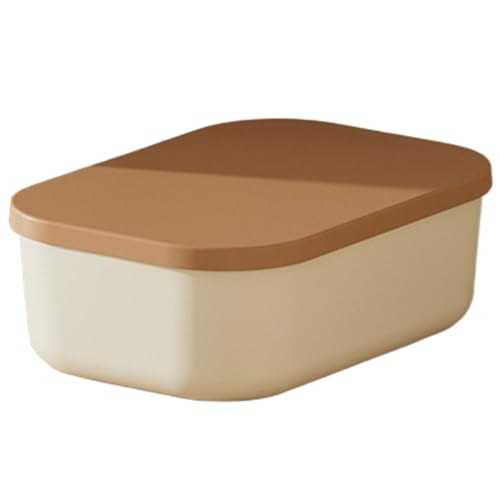 ycezw Aufbewahrungsbox - Leichte Aufbewahrungskörbe mit Deckel,Stapelbare Organizerbox Platzsparendes Design Für Kleiderschrank Badezimmer Spielzeug Essen von ycezw