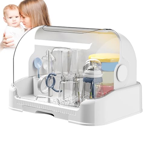 ycezw Aufbewahrungsbox für Kleinkind-Flaschen, Wäscheständer für Babyflaschen Arbeitsplatten - Tragbare Flasche Lagerung mit Deckel,Haltbarer Arbeitsplatte für Kleinkinder Flaschen und von ycezw