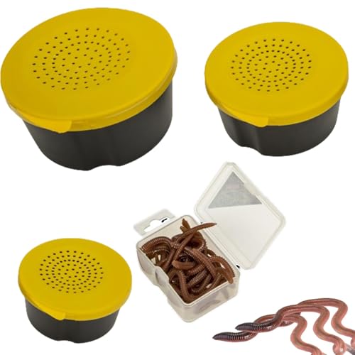 ycezw Aufbewahrungsbox für Köder,Maskenhalter | 3Pecies Bait Storage Box Regenmaske Tackle Box,Tragbare wasserdichte Angelzubehör Köder Halter für Köder und Angeln ycezw Aufbewahrungsbox für Köder,Maskenhalter | 3Pecies Bait Storage Box Regenmaske Tackle Box,Tragbare wasserdichte Angelzubehör Köder Halter für Köder und Angeln von ycezw