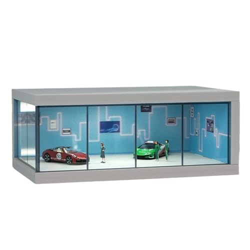 ycezw Aufbewahrungsbox für Modellautos – LED-Vitrine, staubdicht, stapelbarer Behälter | Realistischer Parkplatz für Sammler, Display mit Lichtern für Auto Spielzeug zur Präsentation in Haus oder Büro ycezw Aufbewahrungsbox für Modellautos – LED-Vitrine, staubdicht, stapelbarer Behälter | Realistischer Parkplatz für Sammler, Display mit Lichtern für Auto Spielzeug zur Präsentation in Haus oder Büro von ycezw