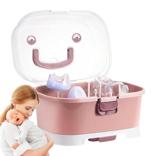 ycezw Babyflasche Wäscheständer - Aufbewahrungsbox für Ampullen Mit Deckel | Abnehmbarer Halter für Küchenarbeitsplatte Geschirrspüler Kleinkind Kühlschrank von ycezw