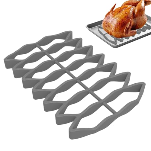 ycezw Backofen Silikon Grillständer, Backofen Kochen Rostständer, Mikrowelle Truthahn Kochen Grillständer, Grillen Dampfwerkzeuge Leicht zu reinigen, Hochtemperatur-beständige Tablett für Air Fritter von ycezw