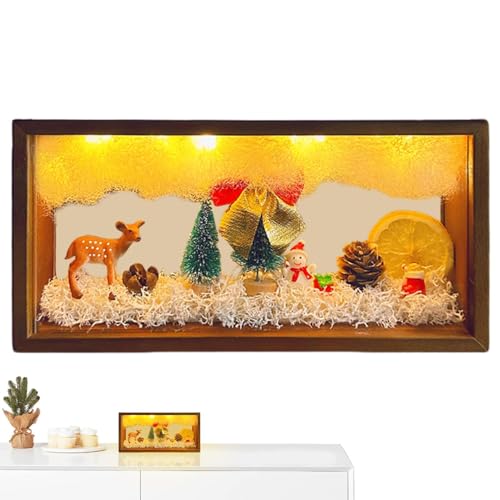 ycezw Beleuchtete Weihnachtsdekoration für den Schreibtisch, Weihnachtsschmuck für den Tisch, Dekoration für Nachtlicht mit flexibler Lichtatmosphäre | Dekoration für Rahmen ycezw Beleuchtete Weihnachtsdekoration für den Schreibtisch, Weihnachtsschmuck für den Tisch, Dekoration für Nachtlicht mit flexibler Lichtatmosphäre | Dekoration für Rahmen von ycezw