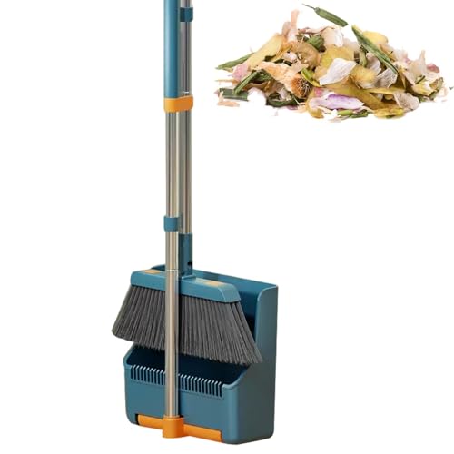 ycezw Besen und Kehrschrank-Set | Leichte 180° rotierende Bürste und Mülleimer Combo | Tragbarer aufrecht stehender Besenset für Lobby, Garten, Garage, Schlafzimmer ycezw Besen und Kehrschrank-Set | Leichte 180° rotierende Bürste und Mülleimer Combo | Tragbarer aufrecht stehender Besenset für Lobby, Garten, Garage, Schlafzimmer von ycezw