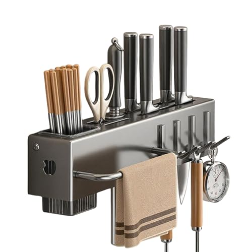 ycezw Besteckhalter,Wandmontierte Rack Für Küchenutensilien - Organisationsschienen Mit Haken Montagefrei Küchenzubehör für Handtücher Kupfer Besteck Steppschaufeln ycezw Besteckhalter,Wandmontierte Rack Für Küchenutensilien - Organisationsschienen Mit Haken Montagefrei Küchenzubehör für Handtücher Kupfer Besteck Steppschaufeln von ycezw