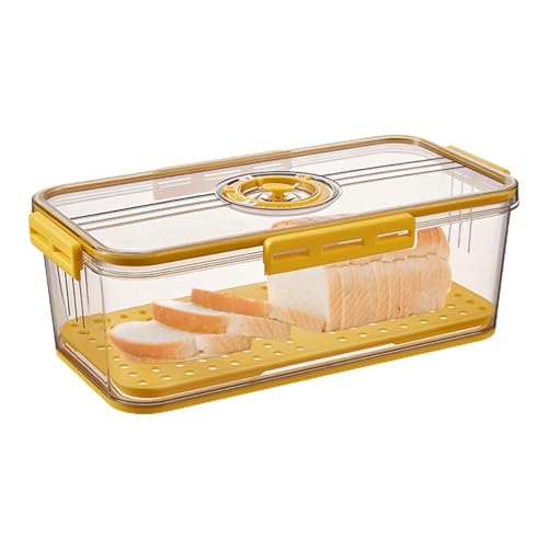 ycezw Brotbehälter für hausgemachtes Brot, luftdichte Brotkessel, wiederverwendbare, zeitaufzeichnende Brothalter Box, Loaf Keeper Box mit Luftventil, Halter für Frische, Spar für hausgemachtes Brot ycezw Brotbehälter für hausgemachtes Brot, luftdichte Brotkessel, wiederverwendbare, zeitaufzeichnende Brothalter Box, Loaf Keeper Box mit Luftventil, Halter für Frische, Spar für hausgemachtes Brot von ycezw