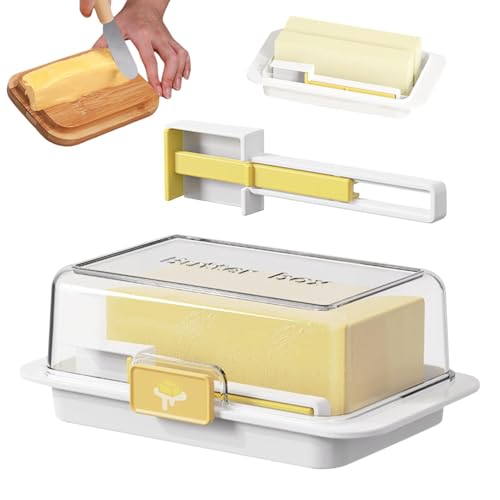 ycezw Butterspeicher,Butterrecht,Spülbehälter mit Arbeitsplatte | Unzerbrechlicher Käsekessel, Easy Scoop Butter Keeper Tablett mit Spreizern für die Küche zu Hause von ycezw