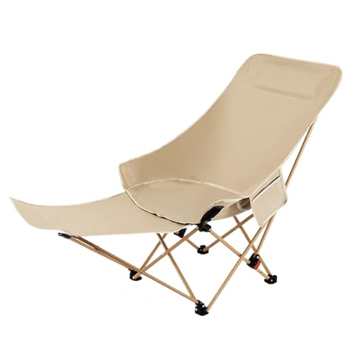 ycezw Campingstühle für den Außenbereich – Klappbarer Liegestuhl – Ergonomisches Design Mit verstellbarer Höhe Leicht Für Erwachsene Strand Garten Tragbarer Hocker von ycezw