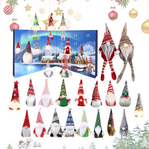 ycezw Christmas Countdown Kalender - Niedliche Wichtel Kalender Mit Figuren Spielzeug,Festliche 24-Tägige Schmuck Deko Figuren Für Frauen Männer Familie Büro Erwachsene Kinder Jugendliche ycezw Christmas Countdown Kalender - Niedliche Wichtel Kalender Mit Figuren Spielzeug,Festliche 24-Tägige Schmuck Deko Figuren Für Frauen Männer Familie Büro Erwachsene Kinder Jugendliche von ycezw