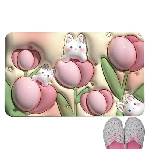 ycezw Diatomaceous Erde Bad Matte, schnelle Trocknungsmatte - Fantastische 3D Blume Diatom Badezimmer Antihaft-Matten - Superabsorbierende schnelle Fußmatte 15x23 Zoll, schmutzig beständig für zu ycezw Diatomaceous Erde Bad Matte, schnelle Trocknungsmatte - Fantastische 3D Blume Diatom Badezimmer Antihaft-Matten - Superabsorbierende schnelle Fußmatte 15x23 Zoll, schmutzig beständig für zu von ycezw