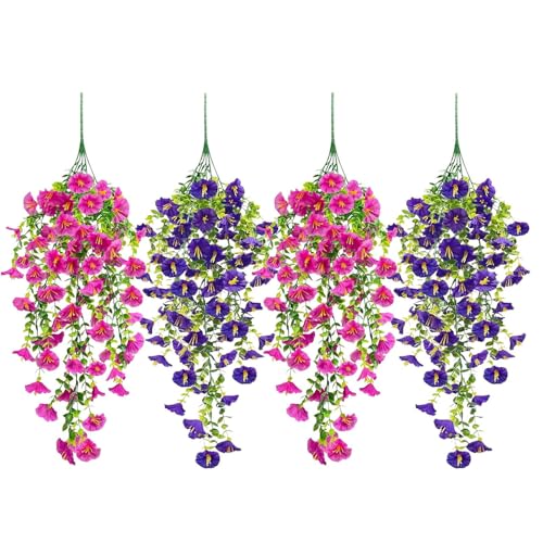 ycezw Draußen Künstliche Blumen, Draußen Synthetische Blumen, Vier-teilige Petunien Seidenstrauß Wetterfest Farbe für Balkon Garten Und Poolbereich ycezw Draußen Künstliche Blumen, Draußen Synthetische Blumen, Vier-teilige Petunien Seidenstrauß Wetterfest Farbe für Balkon Garten Und Poolbereich von ycezw