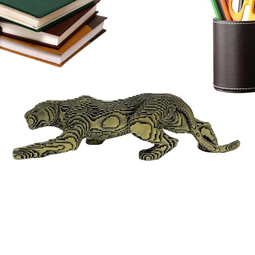 ycezw Figur,Harz Leopard Dekorative Skulptur - Tischstopstatue Dekoration Für Bücherregal Tisch Schlafzimmer Apartmentschränke von ycezw