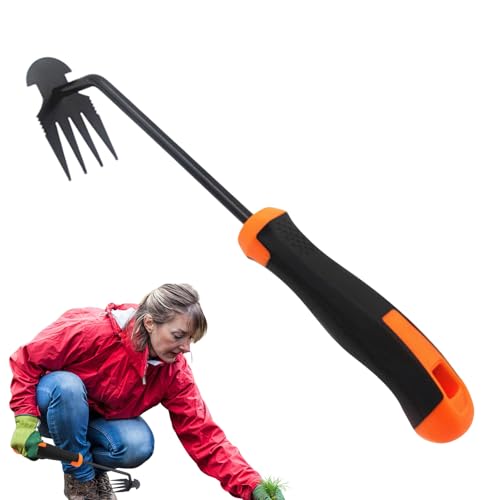 ycezw Garten Jätger,Manuelles Rasenpflückwerkzeug - Vierzahniger Bagger Für Gartenarbeit Rasen Landschaftsbau Ackerland Gehwege Pflanzung ycezw Garten Jätger,Manuelles Rasenpflückwerkzeug - Vierzahniger Bagger Für Gartenarbeit Rasen Landschaftsbau Ackerland Gehwege Pflanzung von ycezw