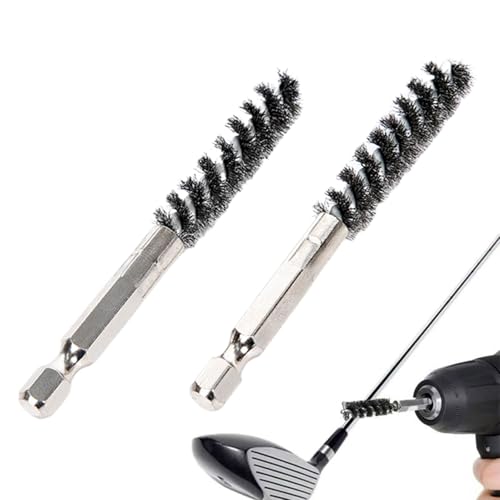ycezw Golfclub-Reinigungsbürste,Für Löcher In Golfclubschaft 2er-Pack | Elektrische Bohrmaschine Reinigung Polieren Rotfreier Stahl für Holz Und Eisen von ycezw