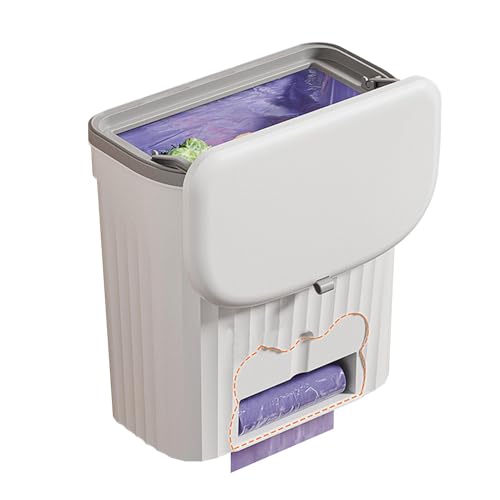 ycezw Hängender Mülleimer, kleiner Mülleimer mit Deckel | Haushalt Toilette Lagerung Abfalleimer Hängbar - Desktop-Mülleimer, kleiner Küchenabfallkorb mit Deckel für Zuhause, Küche, zu Hause ycezw Hängender Mülleimer, kleiner Mülleimer mit Deckel | Haushalt Toilette Lagerung Abfalleimer Hängbar - Desktop-Mülleimer, kleiner Küchenabfallkorb mit Deckel für Zuhause, Küche, zu Hause von ycezw