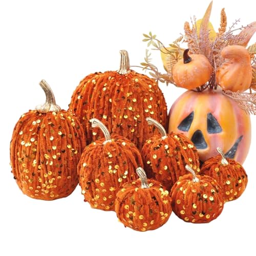ycezw Halloween Kürbis Dekoration,Danksagungstag Gefälschte Kürbisse Herbst Dekoration - 7 Teile Thanksgiving Dekorationen Tischzentrum Für Herbst Bauernhof Drinnen Draußen ycezw Halloween Kürbis Dekoration,Danksagungstag Gefälschte Kürbisse Herbst Dekoration - 7 Teile Thanksgiving Dekorationen Tischzentrum Für Herbst Bauernhof Drinnen Draußen von ycezw