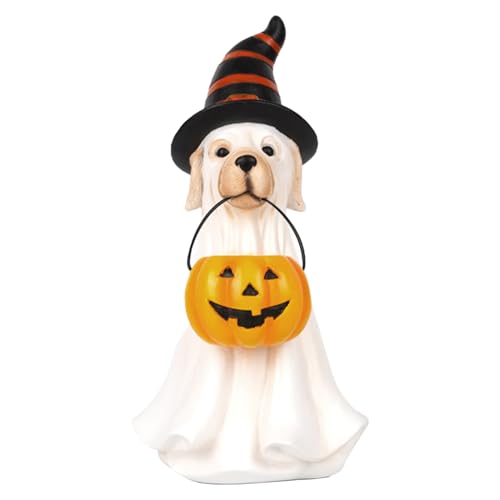 ycezw Harz Halloween Figuren - Gespenst Tiere Kürbis-Statue | Unheimliche Statue Wohnkultur Für Bücherregal Schlafzimmer Tisch Landhausstil von ycezw