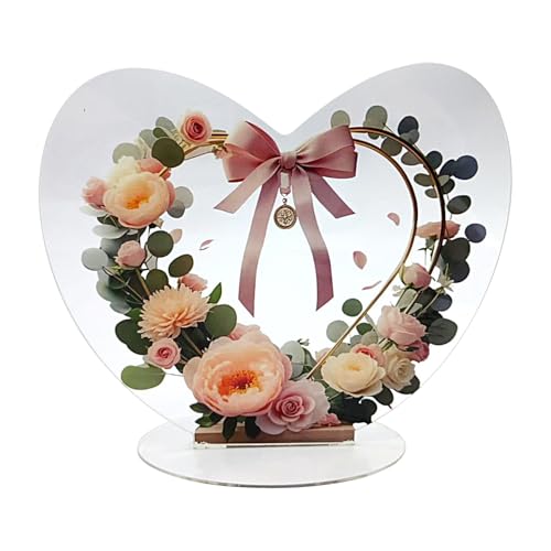 ycezw Herzkranz | Herzförmige Dekorative Wandfliesen - Realistische Blumendekoration mit Fuß-Schreibtisch-Ornament für Hochzeitswunde, Ehefrau, Freundin, Wohnzimmer, Schlafzimmer, Tägliche Nutzung und ycezw Herzkranz | Herzförmige Dekorative Wandfliesen - Realistische Blumendekoration mit Fuß-Schreibtisch-Ornament für Hochzeitswunde, Ehefrau, Freundin, Wohnzimmer, Schlafzimmer, Tägliche Nutzung und von ycezw