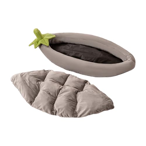 ycezw Katzenbett - Aubergine Transportbox Hundebett | Waschbares Wärmendes Haustiernest Für Innen Außen Garten Box Auto Reisen Wohnung Ecke von ycezw