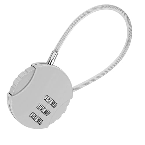 ycezw Kleines Vorhängeschloss, Kombinationsschloss - runde Form Gepäckkombinationsschloss, 3-stellige Metallruckschloss | Reisegepäckzubehör für Kinder und Erwachsene ycezw Kleines Vorhängeschloss, Kombinationsschloss - runde Form Gepäckkombinationsschloss, 3-stellige Metallruckschloss | Reisegepäckzubehör für Kinder und Erwachsene von ycezw