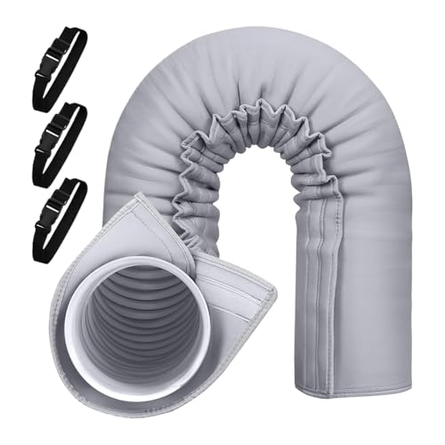 ycezw Klimaanlage Schlauchhülle | Tragbare Wechselstromabdeckung | Staubdichte Isolierte Abdeckung Geeignet für 15 cm Durchmesser Rohr 12,7 cm Zum Schutz Von Lüftungskanälen Zu Hause von ycezw