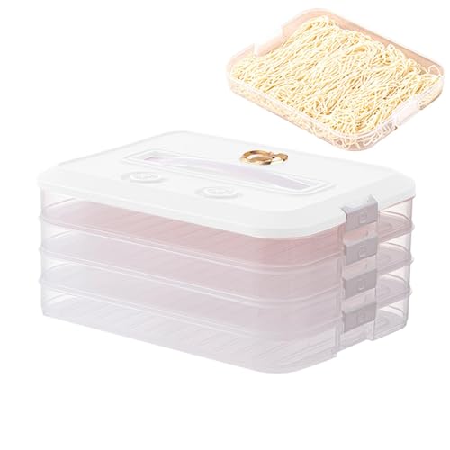 ycezw Kloß Aufbewahrungsbox mit Deckel, Kloß Lagerbehälter Für Gefrierschrank | 4-lagige Lebensmittel-Kloß Lagerung stapelbar | Mit Deckel Timer, transparente Lunchbox mit hoher Kapazität für ycezw Kloß Aufbewahrungsbox mit Deckel, Kloß Lagerbehälter Für Gefrierschrank | 4-lagige Lebensmittel-Kloß Lagerung stapelbar | Mit Deckel Timer, transparente Lunchbox mit hoher Kapazität für von ycezw