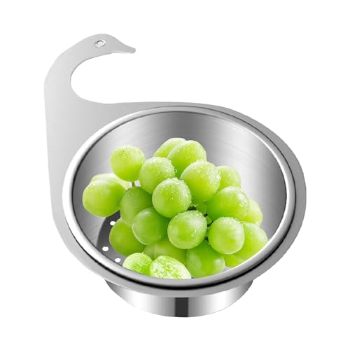 ycezw Küchenspüle Korbsieb,Waschbecken Food Catcher Swan Form Edelstahl Spüle Abflusskorb, Küchenspüle fänger, Eckspüle für Speisereste von ycezw