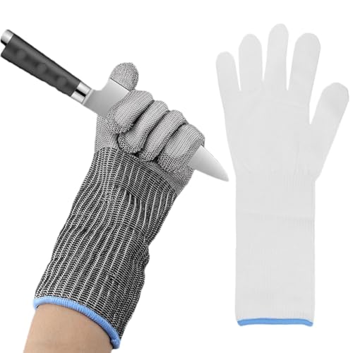 ycezw Metallhandschuhe zum Schneiden, Strickhandschuhe – geschnittene Küchenhandschuhe – Schnittschutzwerkzeuge aus Edelstahldraht, Arbeitshandschuhe ycezw Metallhandschuhe zum Schneiden, Strickhandschuhe – geschnittene Küchenhandschuhe – Schnittschutzwerkzeuge aus Edelstahldraht, Arbeitshandschuhe von ycezw