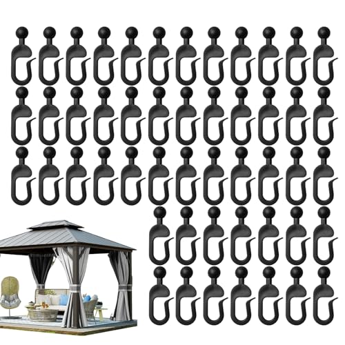 ycezw Pavillon Haken - 50 Stück Zelttür Stoffhalter - Edelstahl Pergola Vorhangringe Multifunktionale Kleiderbügel für Outdoor Badezimmer Balkon Terrasse Garten Garten Zaun Wohnzimmer ycezw Pavillon Haken - 50 Stück Zelttür Stoffhalter - Edelstahl Pergola Vorhangringe Multifunktionale Kleiderbügel für Outdoor Badezimmer Balkon Terrasse Garten Garten Zaun Wohnzimmer von ycezw