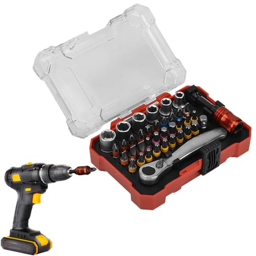ycezw Ratsche Schraubendreher Set Magnetisch | Magnetischer Schraubendreher Satz 38 Stücke,Präzisions-Multiwerkzeug mit Ratsche für Heimgebrauch Elektriker Motorrad Wartung HVAC-Reparatur Büro und von ycezw