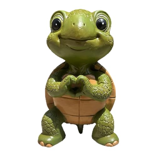 ycezw Schildkröten Garten Statue,Niedliche Schildkrötenfigur Gartenkunst | Wohnaccessoires Tiere Für Terrasse Balkon Teich Geschenk von ycezw