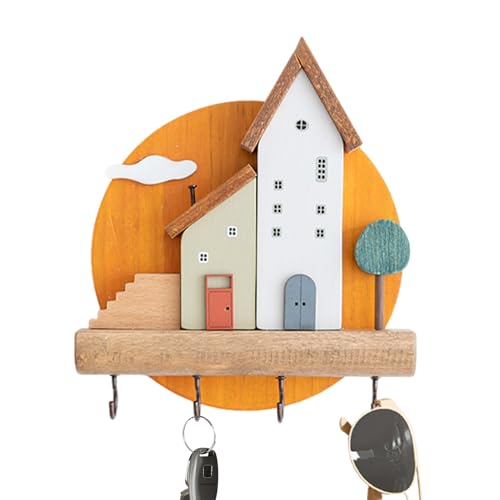 ycezw Schlüsselhalter aus Holz – Eingangstür-Schlüsselhalter, dekorativer Schlüsselhalter für die Wand, Schlüsselaufhänger mit Haken für Hauseingang, Dekoration, Haken für Restaurants und Cafés ycezw Schlüsselhalter aus Holz – Eingangstür-Schlüsselhalter, dekorativer Schlüsselhalter für die Wand, Schlüsselaufhänger mit Haken für Hauseingang, Dekoration, Haken für Restaurants und Cafés von ycezw