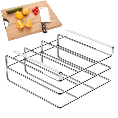ycezw Schneidebrett-Halterung zum Aufhängen – Schneidebrett-Halter, Küchenaufbewahrung, Organizer, platzsparendes Regal, Mehrzweck-Pfannendeckelregal, für Schneidebretter, Teller, Tabletts, Utensilien von ycezw