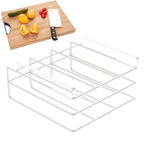 ycezw Schneidebrett-Halterung zum Aufhängen – Schneidebrett-Halter, Küchenaufbewahrung, Organizer, platzsparendes Regal, Mehrzweck-Pfannendeckelregal, für Schneidebretter, Teller, Tabletts, Utensilien von ycezw