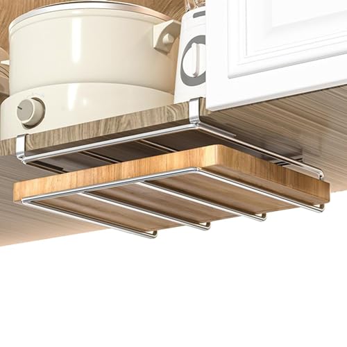 ycezw Schneidebrett Kleiderbügel,Organizer für Schneidebrett | Regal Organizer Schrank Tür Veranstalter,Mehrzweck-Schneidebrett Organizer mit Haken für Kochgeschirr von ycezw