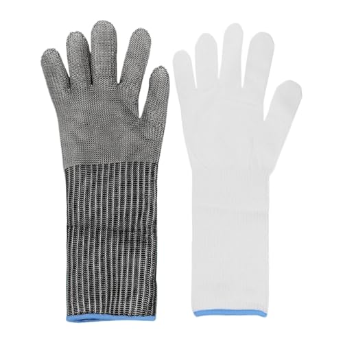 ycezw Schnittschutzhandschuhe,Stahlhandschuhe | Schnittfeste Küchenhandschuhe,Schnittschutzwerkzeuge aus Edelstahldraht, Sicherheitsarbeitshandschuhe von ycezw