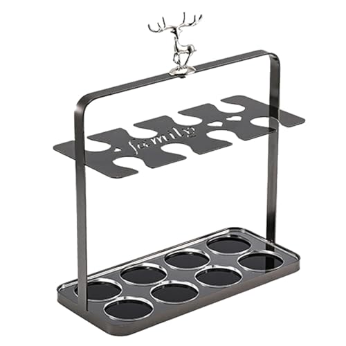 ycezw Shot Glass Halter - Becherständer für Weißwein, Arbeitsplatte und unten Becherständer für 8 Tassen Becherständer mit abnehmbarem Display von ycezw