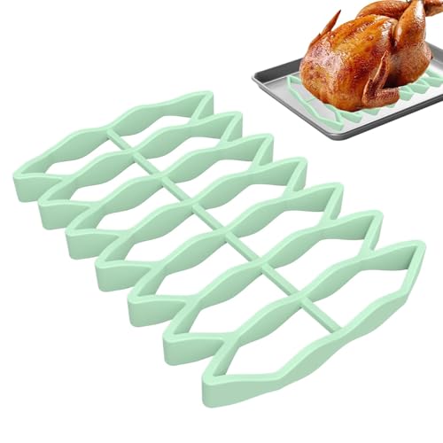 ycezw Silikon Rostständer, Küche Silikon Rostständer, Mikrowelle Truthahn Kochen Grillständer, Grillen Dampfwerkzeuge Leicht zu reinigen, Hochtemperatur-beständige Tablett für Air Fritter, Dampfer von ycezw