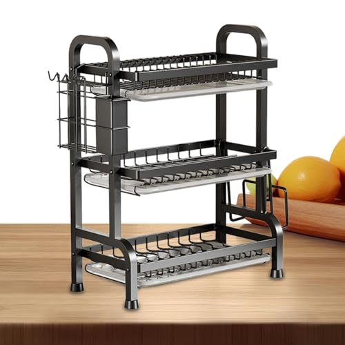 ycezw Spüle Lagerstätte, Spüle Organizer Rack | Küchenspüle Organisatoren Küchenschrank Wasserhahn Schwammhalter,Stabile Küchenschrank Platz für Arbeitsplatte von ycezw